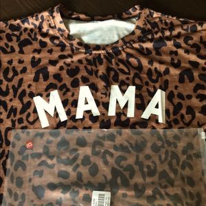 ‘Mama’ Leopard Print Top